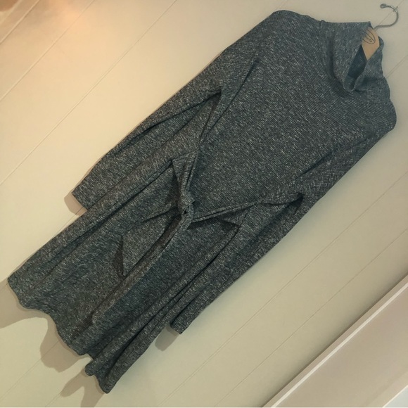 NWT Anthropologie grey knit sweater dress large - Picture 2 of 8